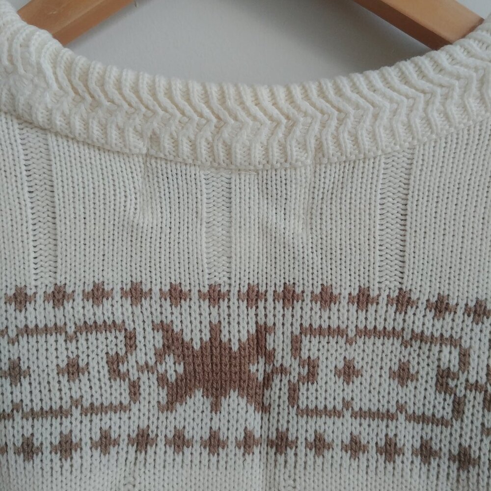 Vintage made in Canada Arnold Palmer cream brown sweater approx XL Men - Picture 7 of 16